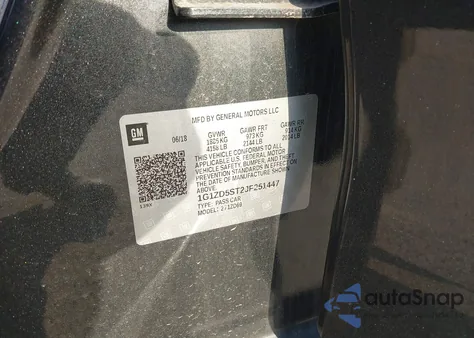 2018 Chevrolet Malibu Lt from USA, damaged, VIN 1G1ZD5ST2JF251447